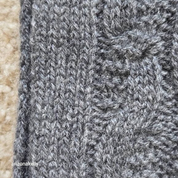 Nordstrom Cashmere Cable Knit Scarf Grey - Picture 7 of 9